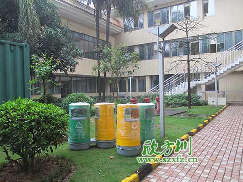 韶關(guān)物業(yè)分類(lèi)玻璃鋼垃圾桶，提升社區(qū)好環(huán)境。